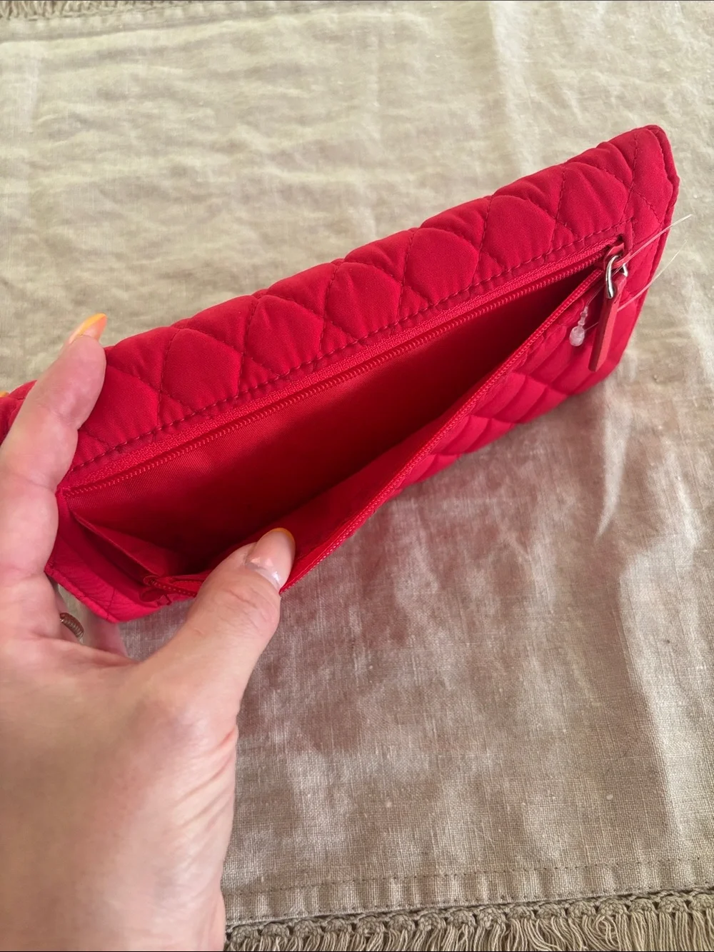 Vera Bradley Quilted Red Clutch Wallet